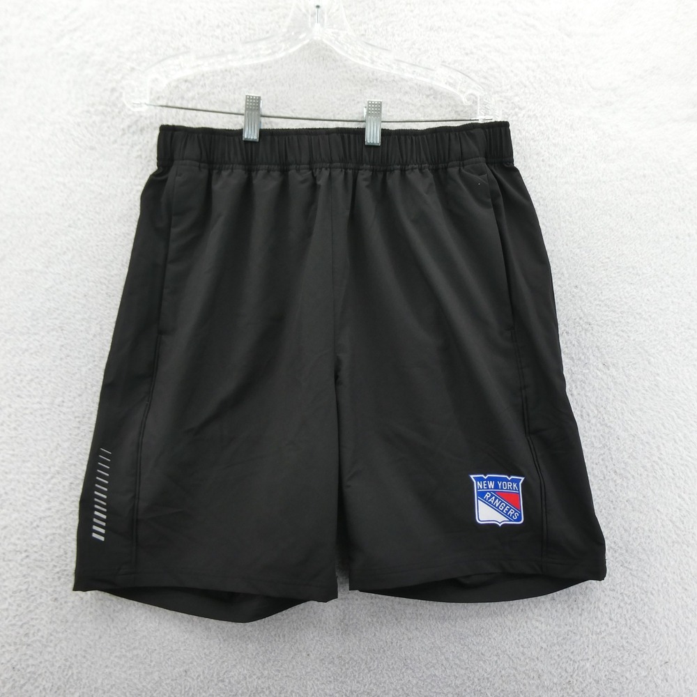 MSX Shorts Mens Large New York Rangers Black NHL Michael Strahan Athletic Hockey